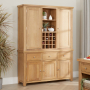 Cheshire Weathered Limed Oak Triple Kitchen Larder Pantry Cupboard