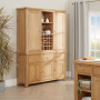 Cheshire Weathered Limed Oak Triple Kitchen Larder Pantry Cupboard