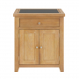 Cheshire Weathered Limed Oak Small Kitchen Island with Granite Top