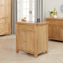 Cheshire Weathered Limed Oak Small Kitchen Island with Granite Top