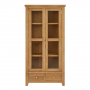 Cheshire Weathered Limed Oak Glazed Display Cabinet