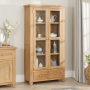 Cheshire Weathered Limed Oak Glazed Display Cabinet