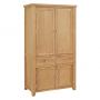 Cheshire Weathered Limed Oak Large Kitchen Larder Pantry Cupboard