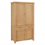 Cheshire Weathered Limed Oak Large Kitchen Larder Pantry Cupboard