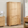 Cheshire Weathered Limed Oak Large Kitchen Larder Pantry Cupboard