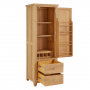 Cheshire Weathered Limed Oak Single Kitchen Larder Pantry Cupboard