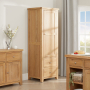 Cheshire Weathered Limed Oak Single Kitchen Larder Pantry Cupboard