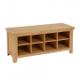 Cheshire Weathered Limed Oak Hallway Shoe Storage Bench