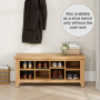 Cheshire Weathered Limed Oak Hallway Tidy Shoe Storage Bench with Coat Rack