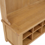 Cheshire Weathered Limed Oak Hallway Tidy Shoe Storage Bench with Coat Rack