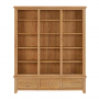 Cheshire Weathered Limed Oak Grand Library Bookcase