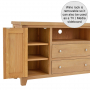 Cheshire Weathered Limed Oak Large Sideboard with Wine Rack