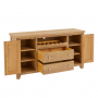 Cheshire Weathered Limed Oak Large Sideboard with Wine Rack