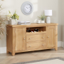 Cheshire Weathered Limed Oak Large Sideboard with Wine Rack