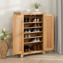 Cheshire Weathered Limed Oak Large Shoe Cupboard