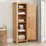 Cheshire Weathered Limed Oak Single Shaker Linen Storage Cupboard