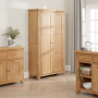 Cheshire Weathered Limed Oak Double Shaker Kitchen Pantry Cupboard