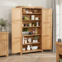 Cheshire Weathered Limed Oak Double Shaker Kitchen Pantry Cupboard