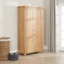 Cheshire Weathered Limed Oak Double Shaker Linen Cupboard