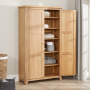 Cheshire Weathered Limed Oak Double Shaker Linen Cupboard