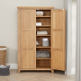 Cheshire Weathered Limed Oak Double Shaker Linen Cupboard