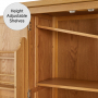 Cheshire Weathered Limed Oak Large Triple Kitchen Larder Pantry Cupboard