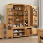 Cheshire Weathered Limed Oak Large Triple Kitchen Larder Pantry Cupboard