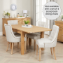 Cheshire Weathered Limed Oak Square Flip Top Dining Table – Extending 90 to 180cm