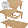 Cheshire Weathered Limed Oak Square Flip Top Dining Table – Extending 90 to 180cm