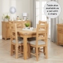 Cheshire Weathered Limed Oak Square Flip Top Dining Table – Extending 90 to 180cm