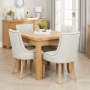 Cheshire Weathered Limed Oak Flip Top Dining Table + 4 Scoop Chair Set