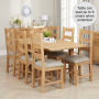 Cheshire Weathered Limed Oak Flip Top Dining Table + 2 Ladder Back Chair Set