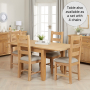 Cheshire Weathered Limed Oak Flip Top Dining Table + 2 Ladder Back Chair Set