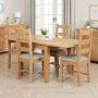 Cheshire Weathered Limed Oak Flip Top Dining Table + 4 Ladder Back Chair Set