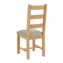 Cheshire Weathered Limed Oak Natural Fabric Upholstered Dining Chair