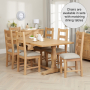 Cheshire Weathered Limed Oak Natural Fabric Upholstered Dining Chair