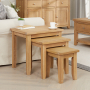 Cheshire Weathered Limed Oak Nest of 3 Tables