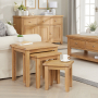 Cheshire Weathered Limed Oak Nest of 3 Tables