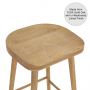 Cheshire Weathered Solid Oak Counter Bar Stool