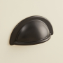 Marbury Black Cup Drawer Handle