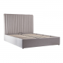 Savoy Fluted 4ft 6in Double Size Storage Ottoman Bed - Natural Linen Fabric