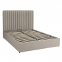 Savoy Fluted 4ft 6in Double Size Storage Ottoman Bed – Grey Velvet Fabric