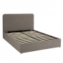 Soho Curved 5ft King Size Storage Ottoman Bed - Grey Linen Fabric