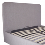 Soho Curved 5ft King Size Storage Ottoman Bed - Grey Linen Fabric