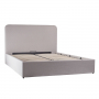 Soho Curved 4ft 6in Double Size Storage Ottoman Bed - Natural Linen Fabric