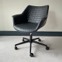 Milo Black Faux Leather Office Chair