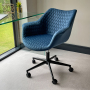 Milo Blue Velvet Office Chair