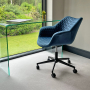 Milo Blue Velvet Office Chair