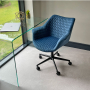 Milo Blue Velvet Office Chair