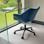 Milo Blue Velvet Office Chair